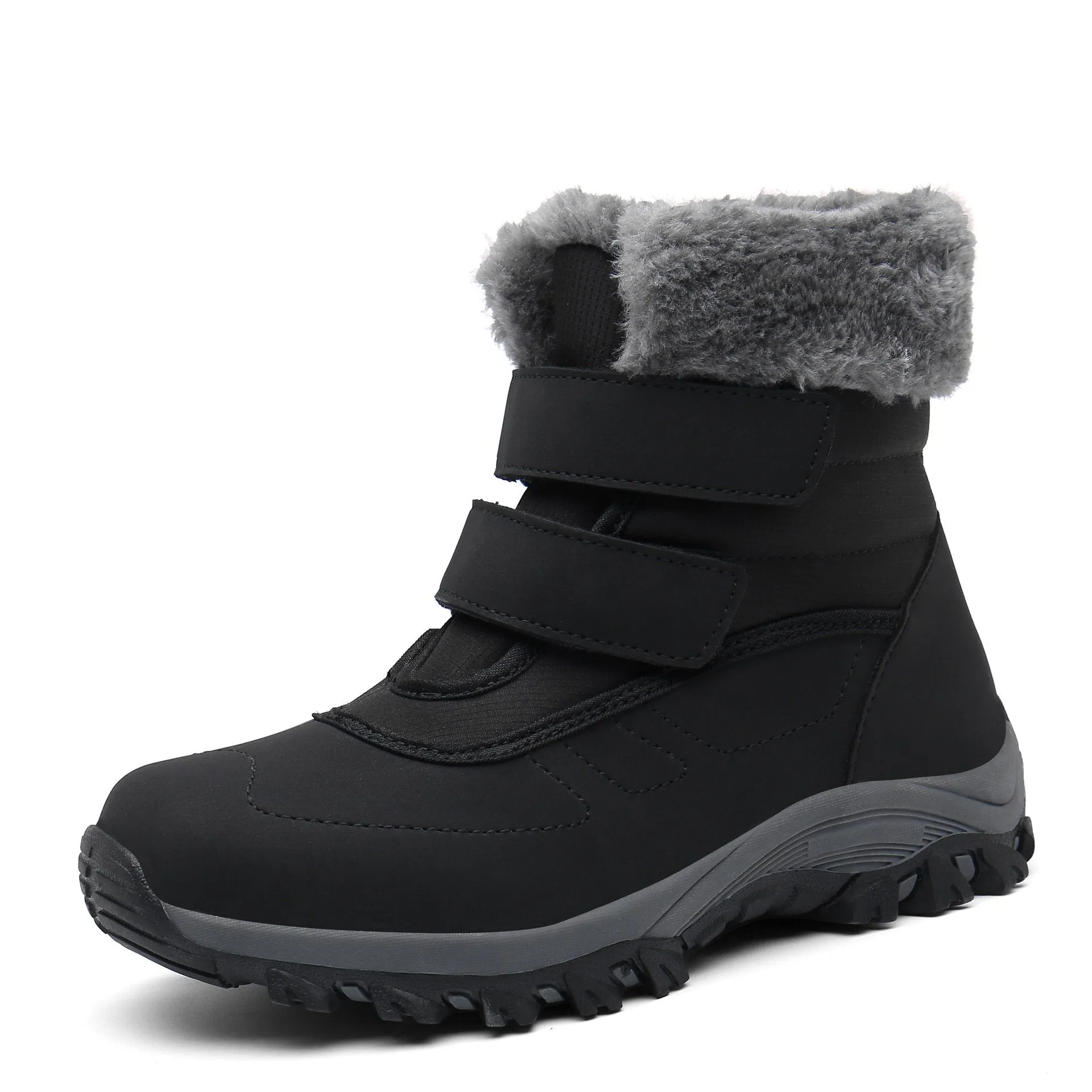 Women winter platform thick faux fur short snow boots