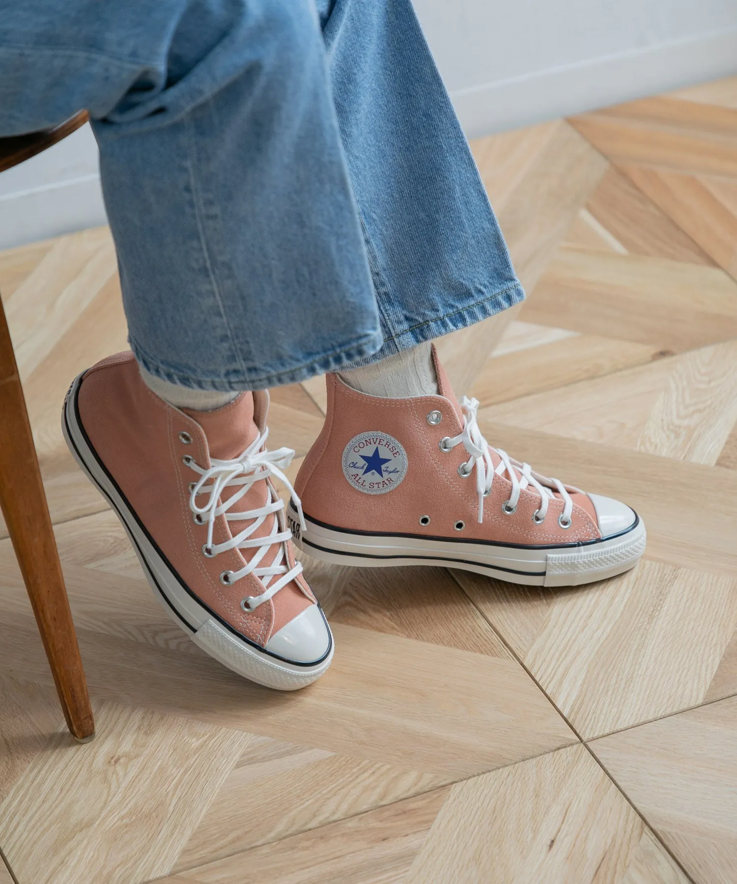 【WOMEN】CONVERSE SUEDE ALL STAR US HI コーラル