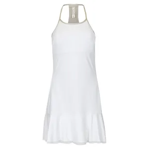 Women`s Devon Tennis Dress White and Silver Sand