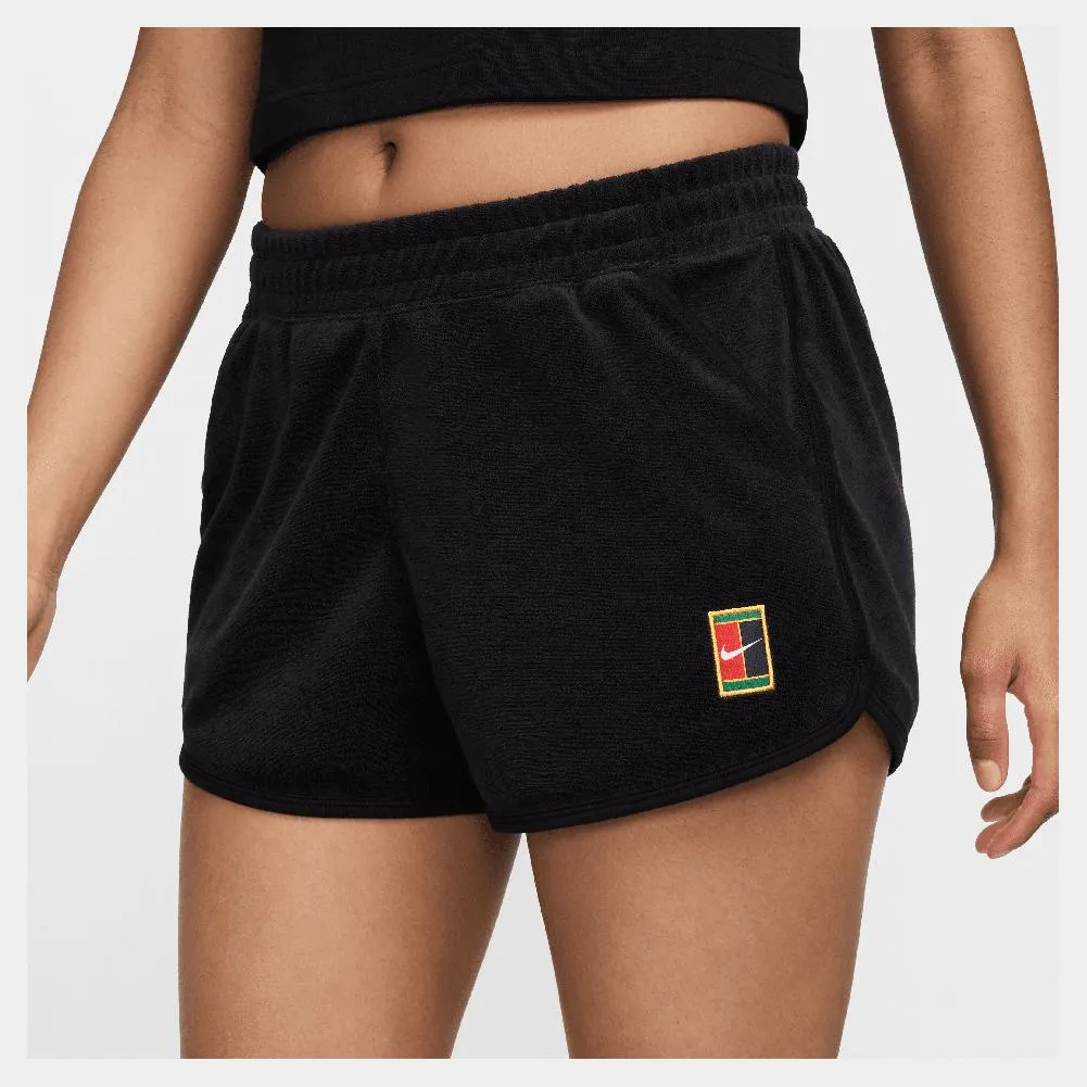 Womens Heritage Mid-Rise Tennis Shorts Black