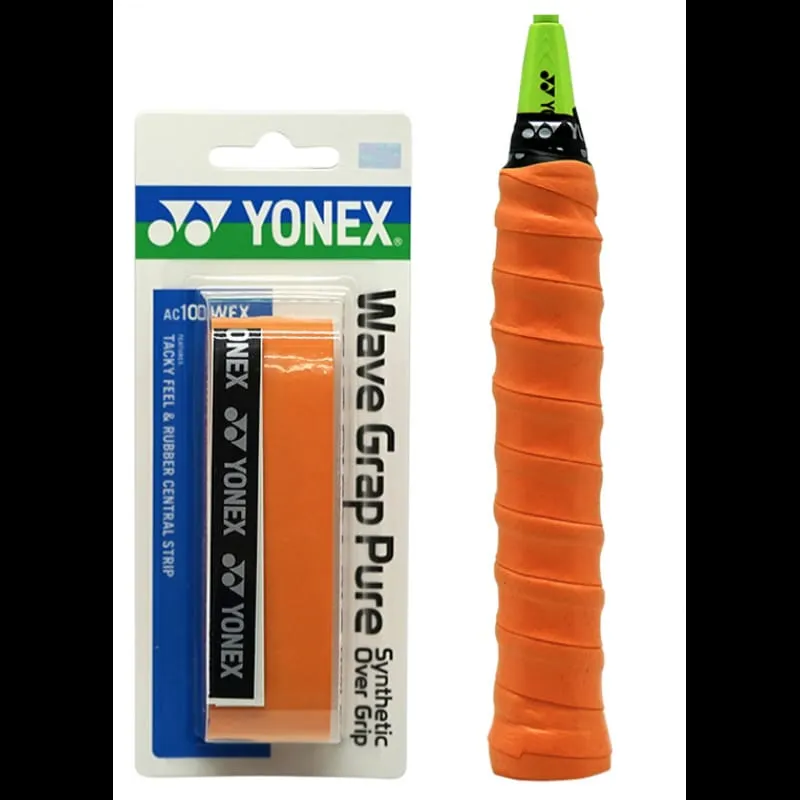 YONEX WAVE GRAP PURE : Tacky feel & rubber central strip